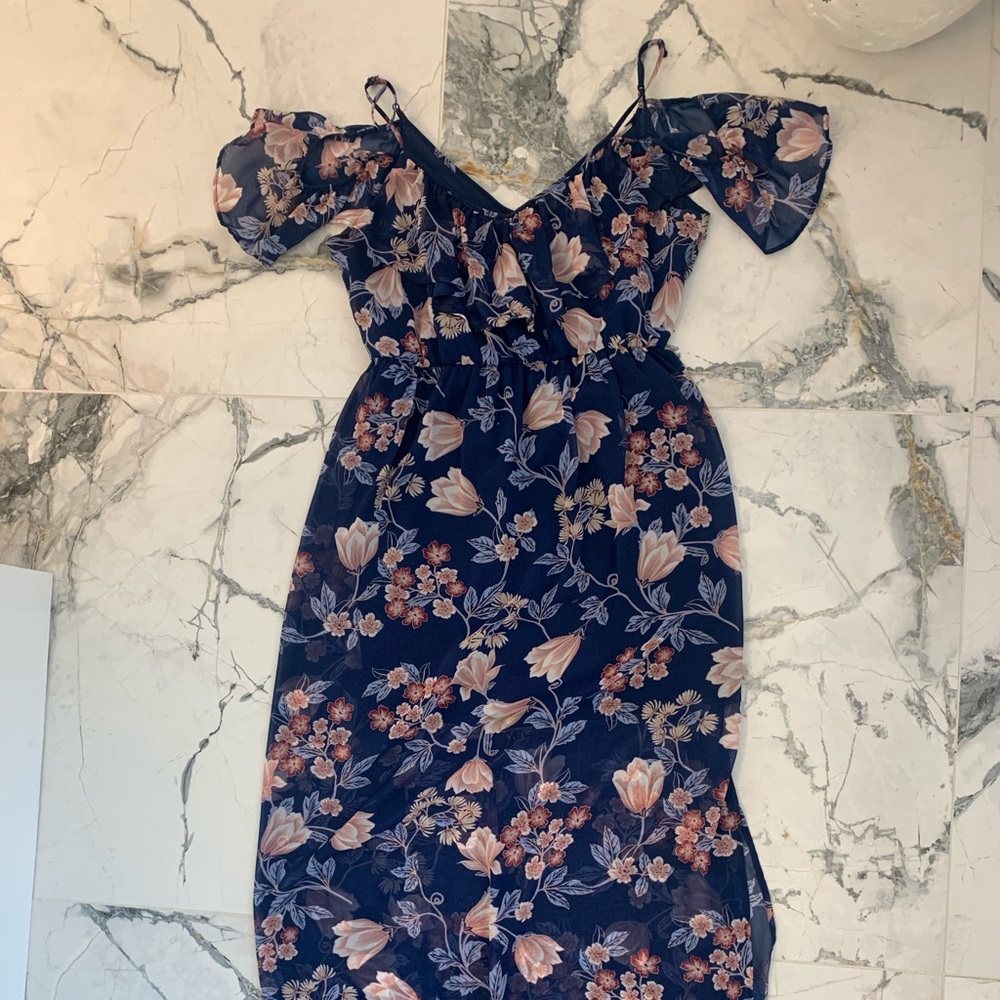 Flutter Sleeve Floral Maxi